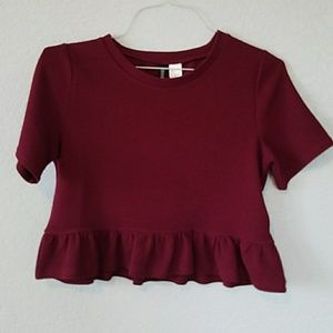 Maroon Cropped Blouse